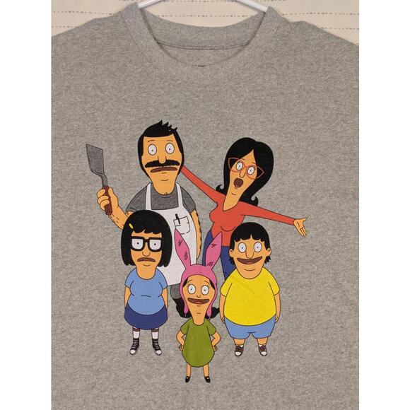 Bobs Burgers Family Graphic Cartoon TV Show T-Shirt Mens Small Gray Heather - Picture 4 of 7